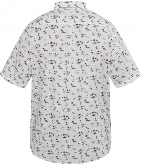 North Latitude 61111 Camisa de Lino Estampada Manga Corta Blanco - Camisas - Camisas 2XL-10XL