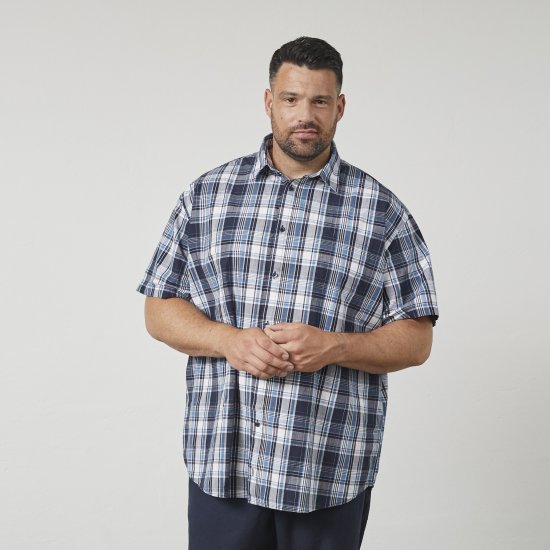North Latitude 61115 Camisa a Cuadros Cuerpo Extra Largo Azul Marino - Camisas - Camisas 2XL-10XL