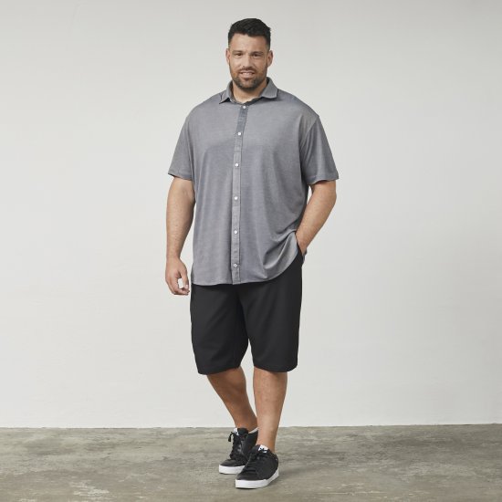 North Latitude 61116 Camisa Piqué Jaspeada de Manga Corta Gris - Polos - Polos 2XL-8XL