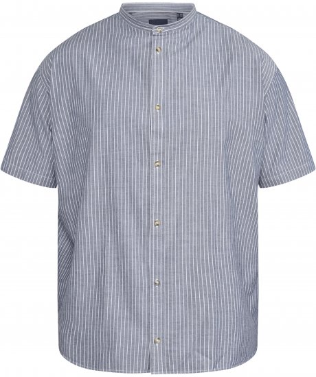 North Latitude 61164 Camisa a Rayas con Cuello Mao Gris - Camisas - Camisas 2XL-10XL