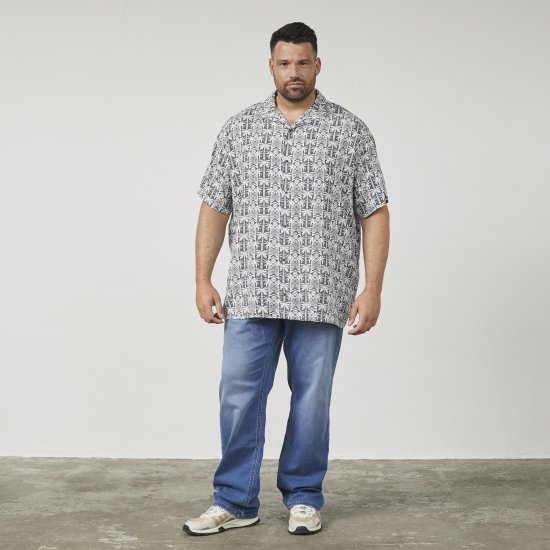 North Latitude 61313 Camisa de Viscosa con Cuello Cubano Gris - Camisas - Camisas 2XL-10XL