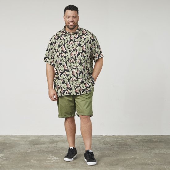 North Latitude 61357 Camisa de Viscosa con Estampado Integral Negro - Camisas - Camisas 2XL-10XL