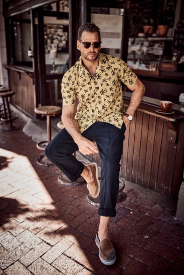 JP1880 Boxy Cuba Short Sleeve Shirt Camel - Camisas - Camisas 2XL-10XL