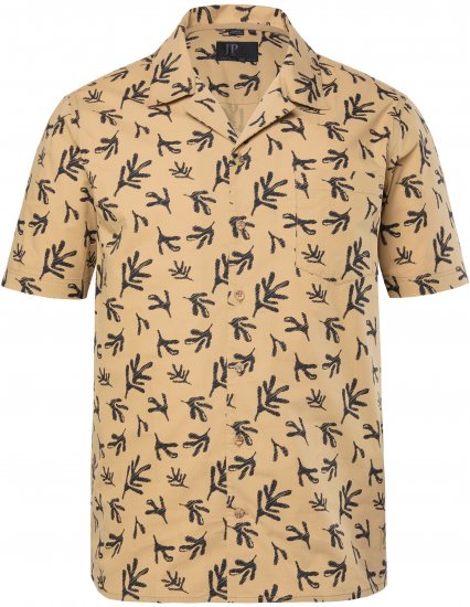 JP1880 Boxy Cuba Short Sleeve Shirt Camel - Camisas - Camisas 2XL-10XL