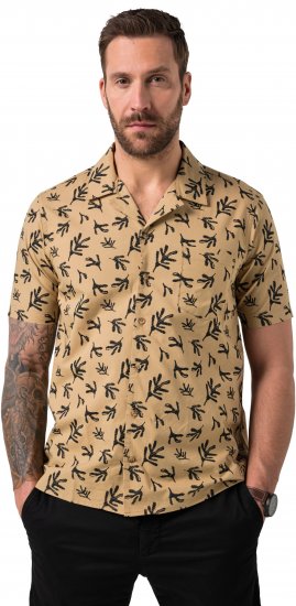 JP1880 Boxy Cuba Short Sleeve Shirt Camel - Camisas - Camisas 2XL-10XL