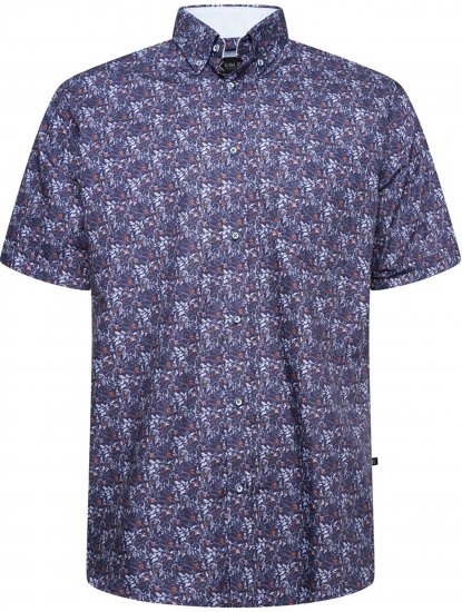 Kam Jeans P044 Premium Floral Printed Moonlight - Camisas de manga corta - Camisas Manga Corta Tallas Grandes