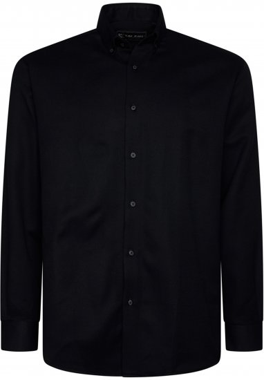 Kam Jeans 6357 Dobby Weave Shirt Black - Camisas - Camisas 2XL-10XL