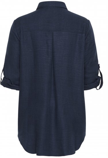 Kaffe Curve Ellie Shirt Tunic Moon Indigo Blue - Blusones - 