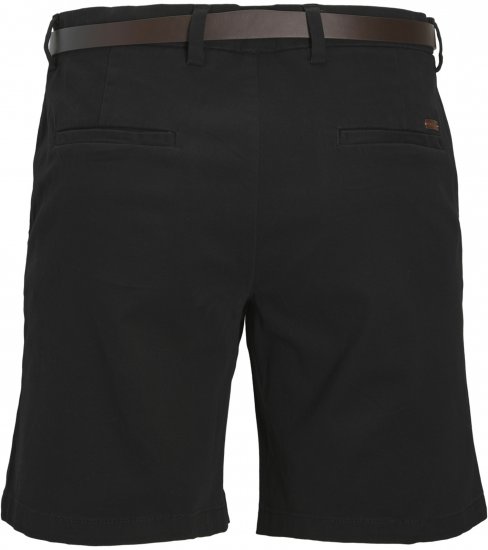 Jack & Jones Stadam Belted Chino Shorts Black - Pantalones cortos - Pantalones cortos W40-W60