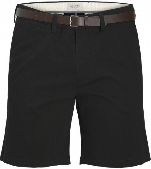Jack & Jones Stadam Belted Chino Shorts Black - Pantalones cortos - Pantalones cortos W40-W60