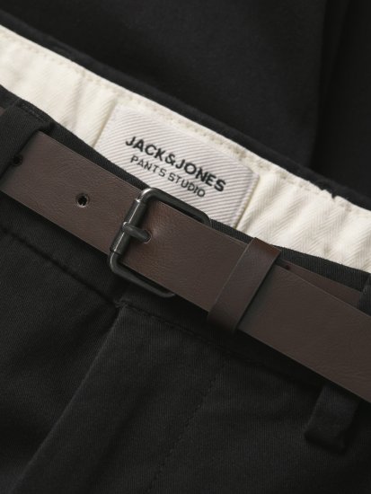 Jack & Jones Stadam Belted Chino Shorts Black - Pantalones cortos - Pantalones cortos W40-W60