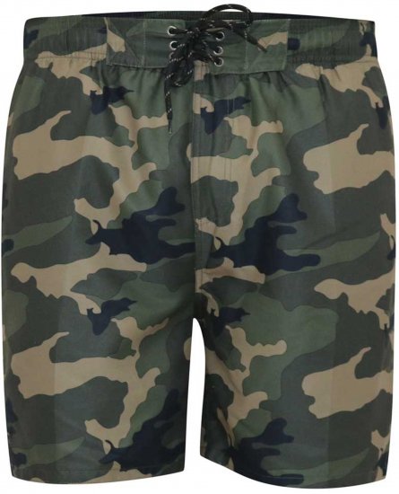 D555 Kody Camo Printed Swimshorts Khaki - Bañadores - Bañadores - 2XL-12XL