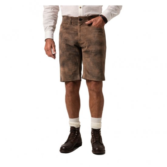 JP1880 Shorts Leather Traditional Cowhide Brown - Pantalones cortos - Pantalones cortos W40-W60