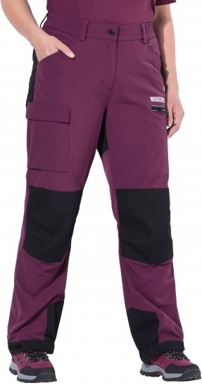 Ulla Popken HYPRAR Multifunctional Durable Inset Trekking Pants Dark Cherry Dark Cherry - Vaqueros & Pantalones de Mujer Tallas Grandes – Plus Size - 