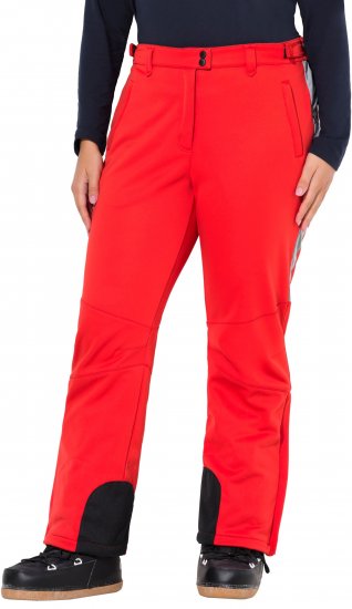 Ulla Popken Softshell Trousers Waterproof Zip Pockets Snow Gaiters Salsa - Vaqueros & Pantalones de Mujer Tallas Grandes – Plus Size - 