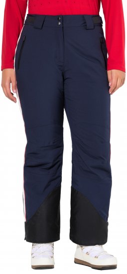 Ulla Popken Performance Trousers Waterproof Zip Pockets Snow Gaiter Navy - Vaqueros & Pantalones de Mujer Tallas Grandes – Plus Size - 