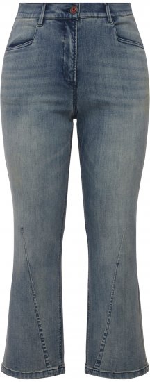 Ulla Popken Splatter Painted Jeans Washed Blue Denim - Vaqueros & Pantalones de Mujer Tallas Grandes – Plus Size - Vaqueros y pantalones, EU 42-70