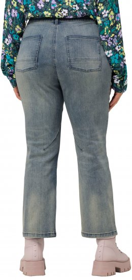 Ulla Popken Splatter Painted Jeans Washed Blue Denim - Vaqueros & Pantalones de Mujer Tallas Grandes – Plus Size - Vaqueros y pantalones, EU 42-70