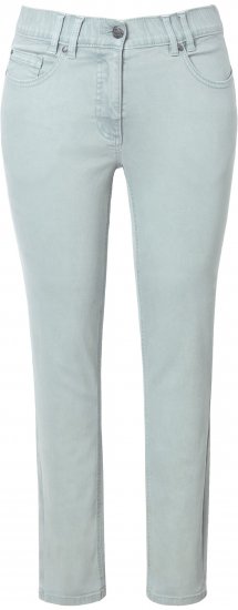 Ulla Popken Slim Leg Light Wash Jeans Light Moss Light Moss Green - Vaqueros & Pantalones de Mujer Tallas Grandes – Plus Size - Vaqueros y pantalones, EU 42-70