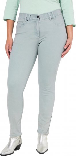 Ulla Popken Slim Leg Light Wash Jeans Light Moss Light Moss Green - Vaqueros & Pantalones de Mujer Tallas Grandes – Plus Size - Vaqueros y pantalones, EU 42-70