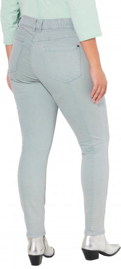 Ulla Popken Slim Leg Light Wash Jeans Light Moss Light Moss Green - Vaqueros & Pantalones de Mujer Tallas Grandes – Plus Size - Vaqueros y pantalones, EU 42-70