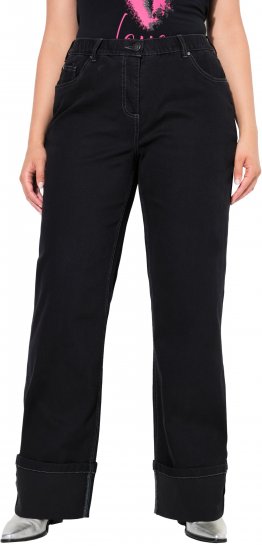 Ulla Popken Flared Leg Jeans Black - Vaqueros & Pantalones de Mujer Tallas Grandes – Plus Size - 