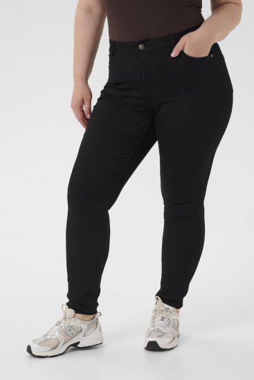 Kaffe Curve Lena Slim Jeans Black Deep - Vaqueros - 