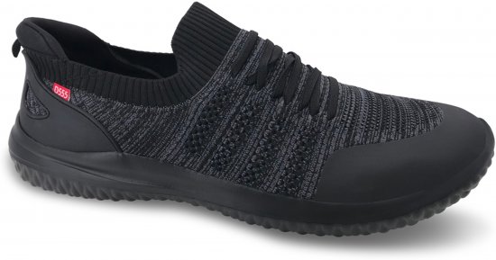 D555 Aylesbury Hands Free Knitted Shoes Faux Laces Black - Zapatillas de deporte - 