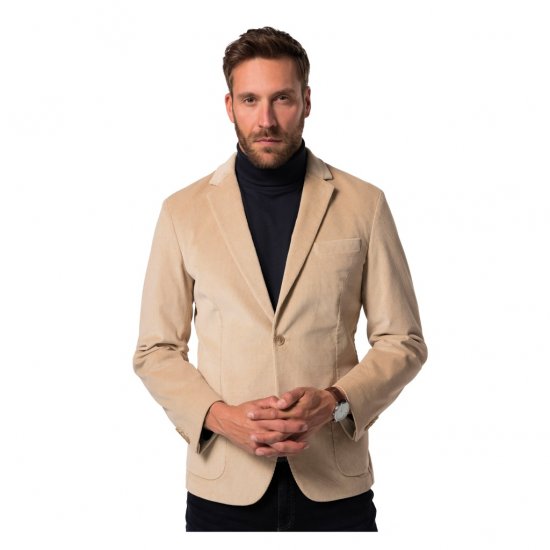 JP1880 Suit Jacket Corduroy Business Sand - Trajes - Trajes 2XL-8XL