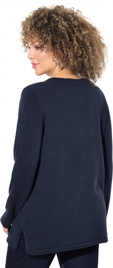 Ulla Popken Sequined Star Rolled Edge Sweater Navy - Sudaderas y hoodies - 