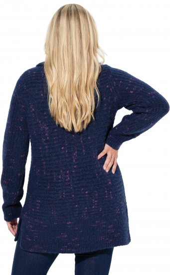 Ulla Popken Space Yarn Oversized Turtleneck Sweater Blue - Sudaderas y hoodies - 