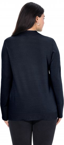 Ulla Popken Long Sleeves Mock Turtleneck Sweater Navy - Sudaderas y hoodies - 