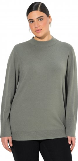 Ulla Popken Long Sleeves Mock Turtleneck Sweater Grey - Sudaderas y hoodies - Sudaderas, Hoodies y Punto Cómodos