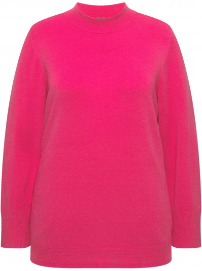 Ulla Popken Long Sleeves Mock Turtleneck Sweater Red Pink - Sudaderas y hoodies - 