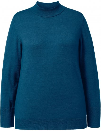 Ulla Popken Long Sleeves Mock Turtleneck Sweater Emerald Green - Sudaderas y hoodies - 