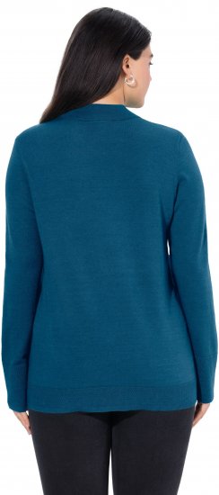 Ulla Popken Long Sleeves Mock Turtleneck Sweater Emerald Green - Sudaderas y hoodies - 