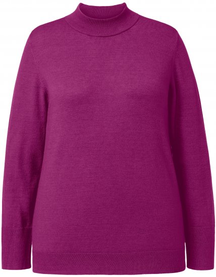 Ulla Popken Long Sleeves Mock Turtleneck Sweater Berry - Sudaderas y hoodies - 