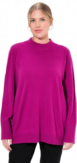 Ulla Popken Long Sleeves Mock Turtleneck Sweater Berry - Sudaderas y hoodies - 