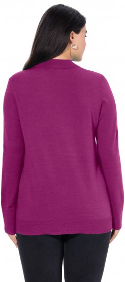 Ulla Popken Long Sleeves Mock Turtleneck Sweater Berry - Sudaderas y hoodies - 