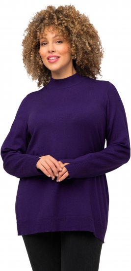 Ulla Popken Long Sleeves Mock Turtleneck Sweater Deep Violet - Sudaderas y hoodies - 