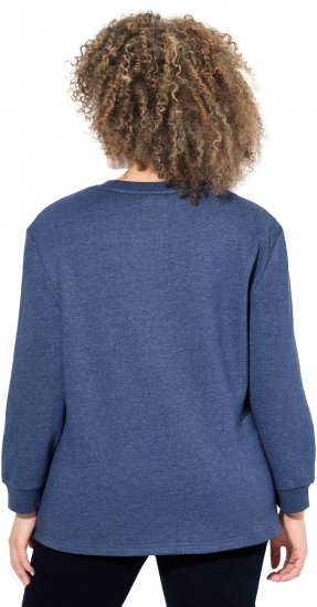 Ulla Popken Sequined Neck Long Sleeve Sweatshirt Ink Blue - Sudaderas y hoodies - 