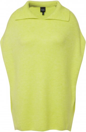 Ulla Popken Oversized Knit Sweater Vest Lime Green - Sudaderas y hoodies - 