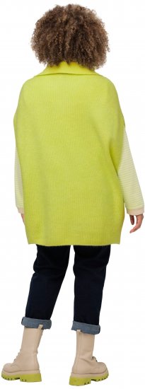 Ulla Popken Oversized Knit Sweater Vest Lime Green - Sudaderas y hoodies - 
