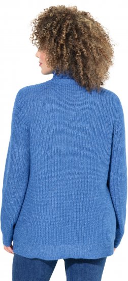 Ulla Popken Cable Knit Long Sleeve Turtleneck Sweater Teal Blue - Sudaderas y hoodies - 