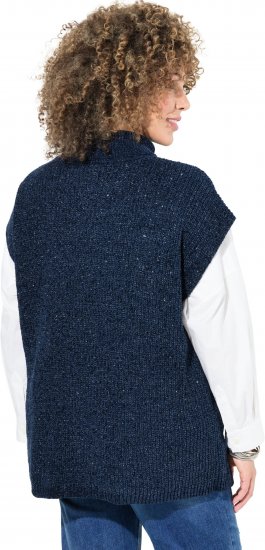 Ulla Popken Cap Sleeve Turtleneck Sweater Blue - Sudaderas y hoodies - 