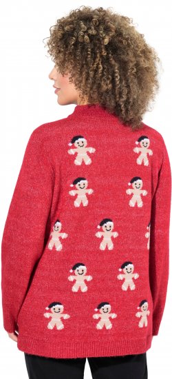 Ulla Popken Gingerbread Men Sweater Salsa Red - Sudaderas y hoodies - 