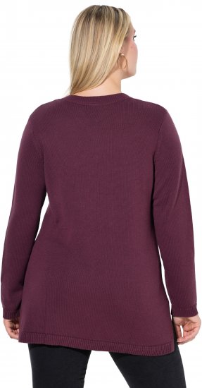 Ulla Popken Gingerbread Man Christmas Sweater Dark Wine Red - Sudaderas y hoodies - 