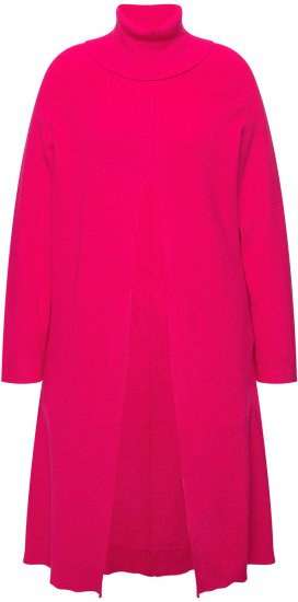 Ulla Popken Long Turtleneck Duster Sweater Red Pink - Sudaderas y hoodies - 