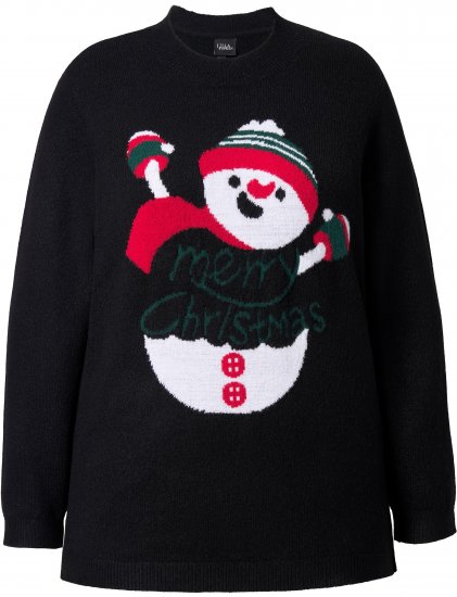 Ulla Popken Whimsical Holiday Sweater Black - Sudaderas y hoodies - 