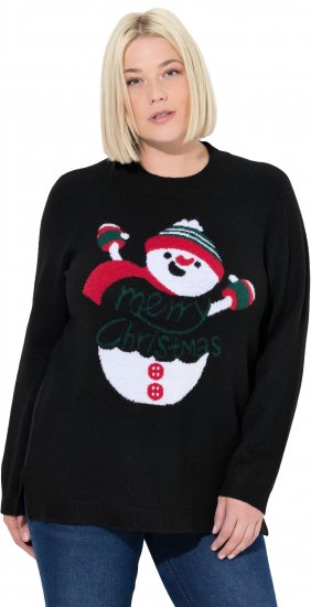 Ulla Popken Whimsical Holiday Sweater Black - Sudaderas y hoodies - 